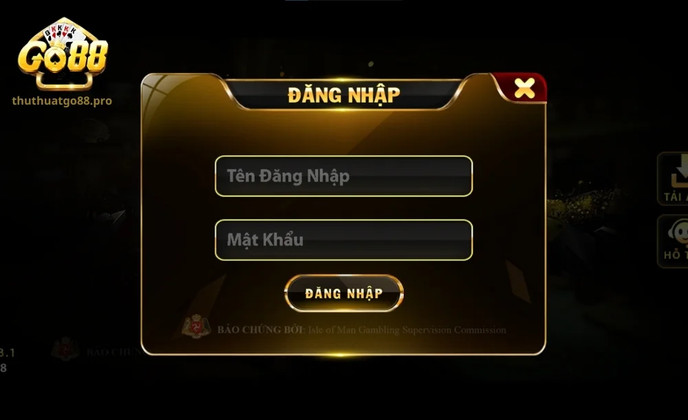 Thao tác đăng nhập account Go88 đơn giản chỉ với 3 bước 
