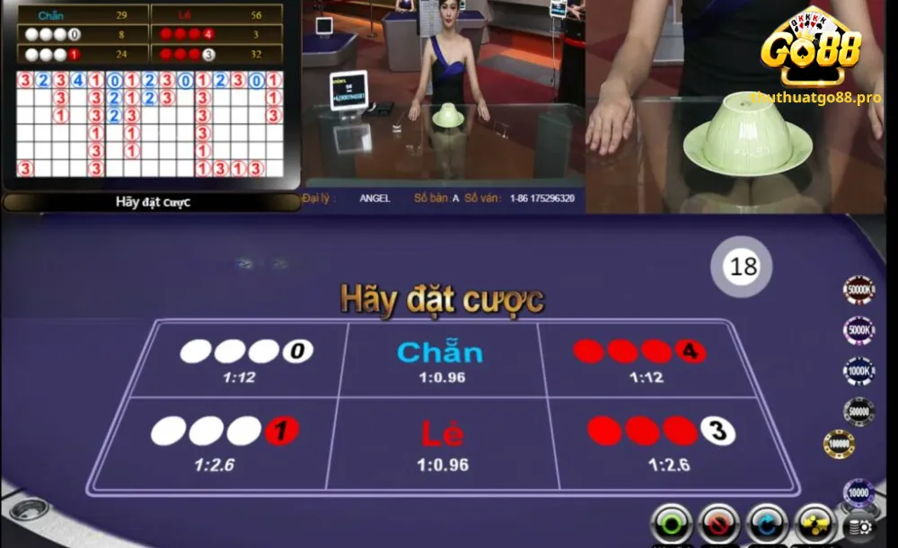 Cửa cược lẻ sẽ cho ra kết quả là 3 đỏ 1 trắng hoặc 3 trắng 1 đỏ