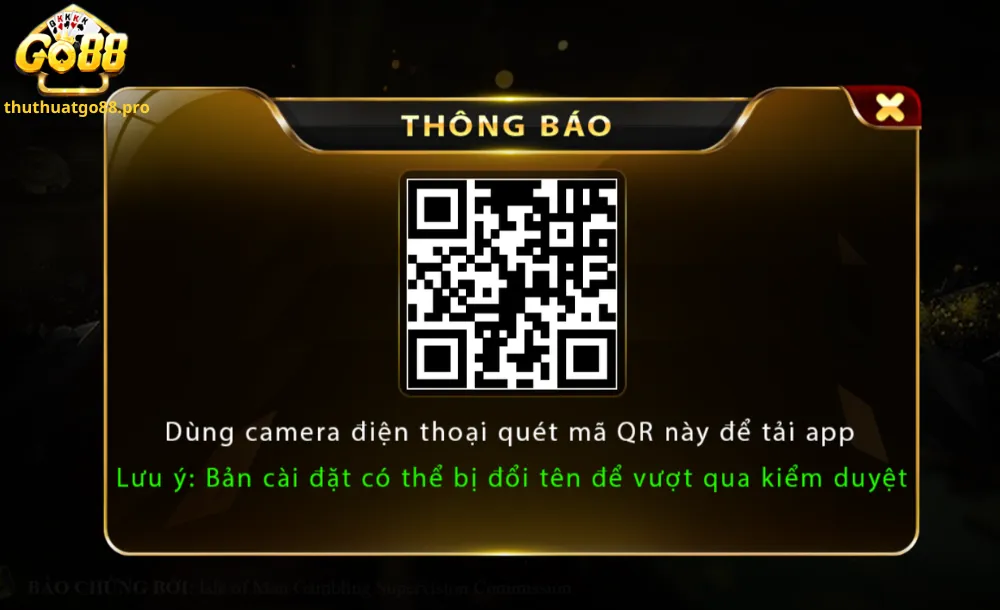 Đối với phiên bản ứng dụng, người chơi nên download thông qua link tải Go88 chính thức
