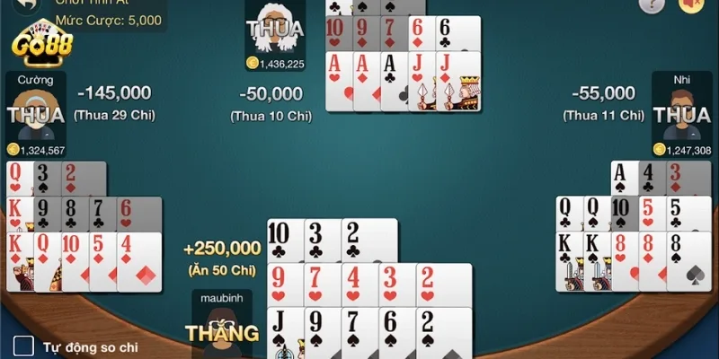 Chiến lược xếp bài mậu binh hiệu quả