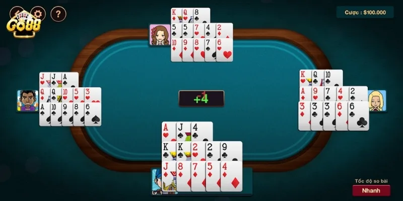 Trò chơi bài binh xập xám chiến thuật